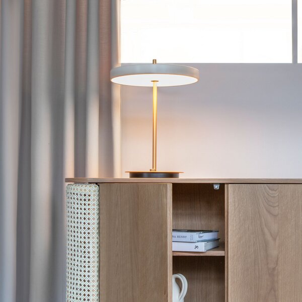Stolne Lampa UMAGE, Asteria Table, prigušiv, Bijela, Dnevna soba, Aluminij, Dizajn