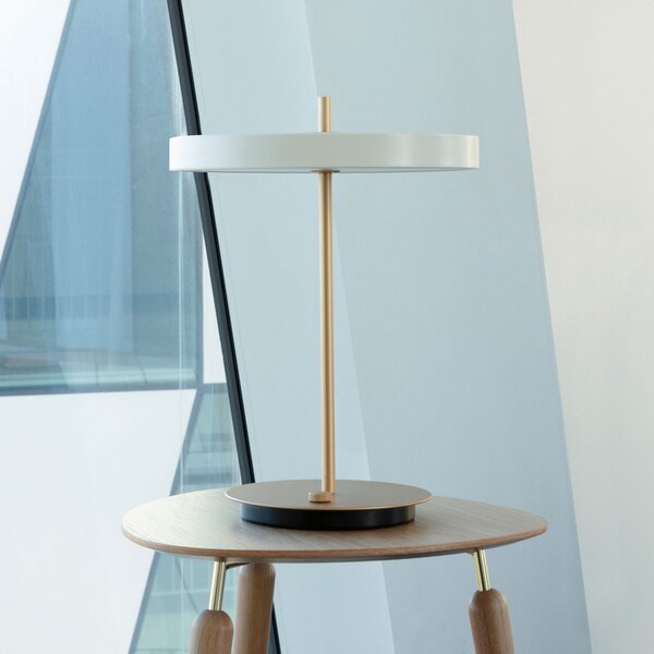 Stolne Lampa UMAGE, Asteria Table, prigušiv, Bijela, Dnevna soba, Aluminij, Dizajn