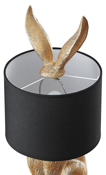 Stolne Lampa Lindby, Lorentina, Crno, Dnevna soba, Tkanina / tekstil, Dizajn