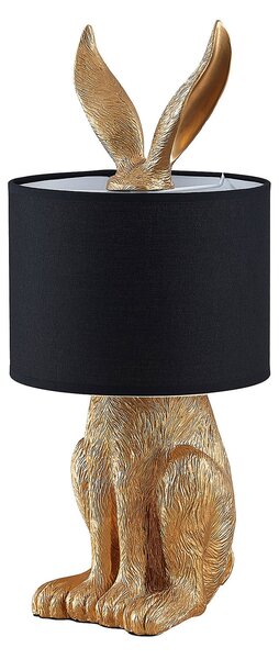 Stolne Lampa Lindby, Lorentina, Crno, Dnevna soba, Tkanina / tekstil, Dizajn