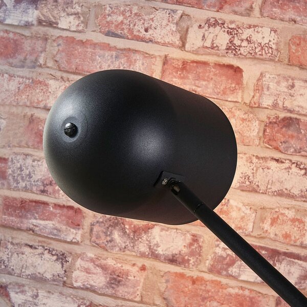 Podne Lampa Lindby, Morik, Crno, Dnevna soba, Metal, Moderan