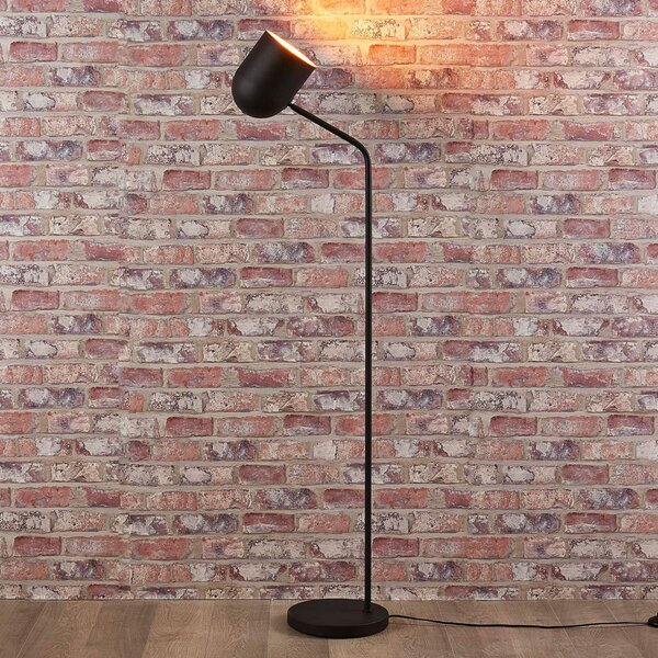Podne Lampa Lindby, Morik, Crno, Dnevna soba, Metal, Moderan