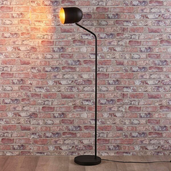 Podne Lampa Lindby, Morik, Crno, Dnevna soba, Metal, Moderan