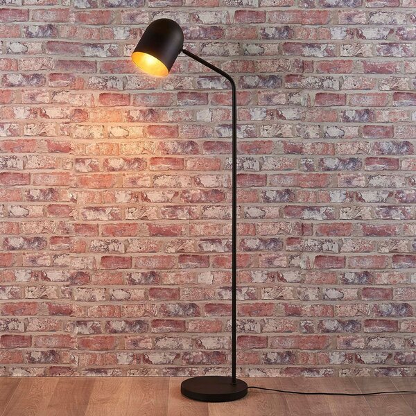 Podne Lampa Lindby, Morik, Crno, Dnevna soba, Metal, Moderan