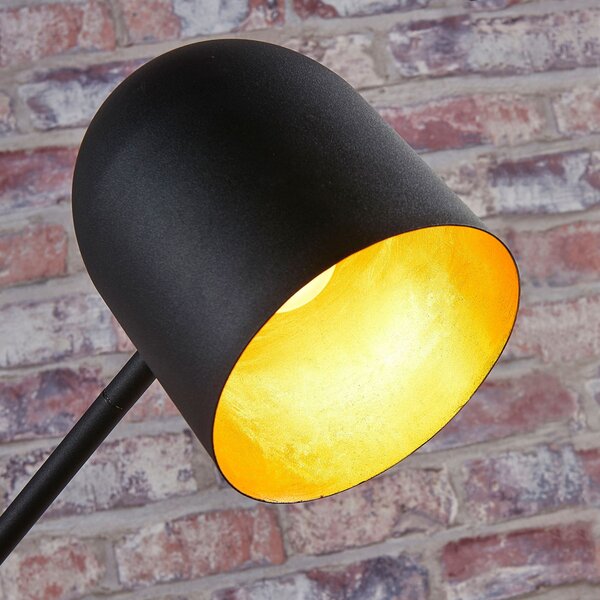 Podne Lampa Lindby, Morik, Crno, Dnevna soba, Metal, Moderan