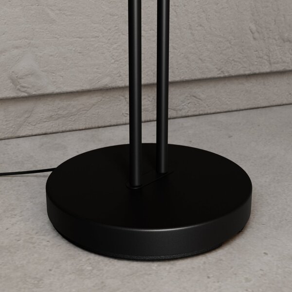 Podne Lampa Lucande, Medira, Crno, Dnevna soba, Metal, Moderan