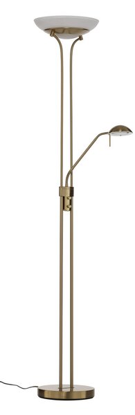 Podne Lampa Lindby, Yveta, prigušiv, Zlato / mjed, Dnevna soba, Metal, Moderan