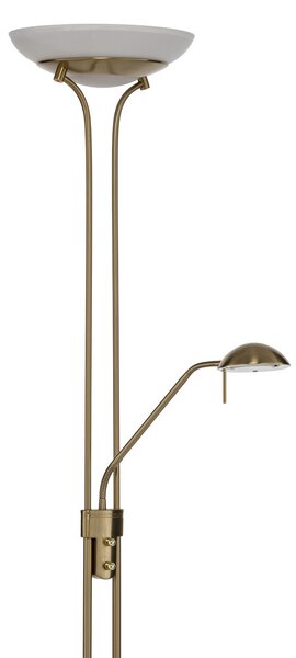 Podne Lampa Lindby, Yveta, prigušiv, Zlato / mjed, Dnevna soba, Metal, Moderan