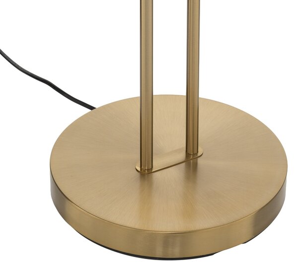 Podne Lampa Lindby, Yveta, prigušiv, Zlato / mjed, Dnevna soba, Metal, Moderan