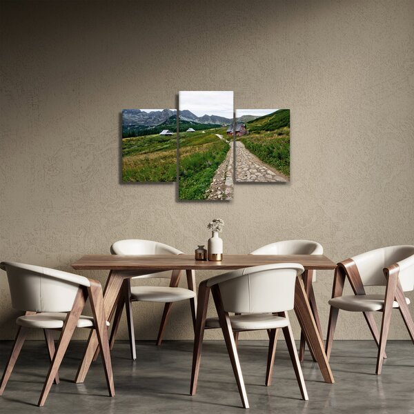 Slika - Planinski krajolik s kućama (90x60 cm)