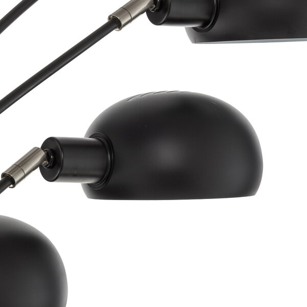 Podne Lampa Lindby, Jewa, Crno, Dnevna soba, Metal, Moderan