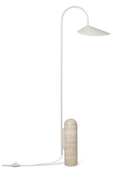 Podne Lampa ferm LIVING, Arum, Bež, Dnevna soba, Mramor, Dizajn