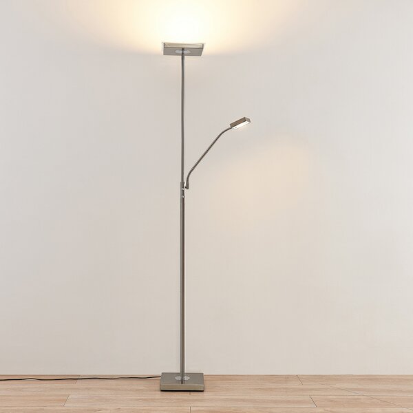 Podne Lampa Lindby, Sumani, prigušiv, Sivo, Dnevna soba, Metal, Moderan