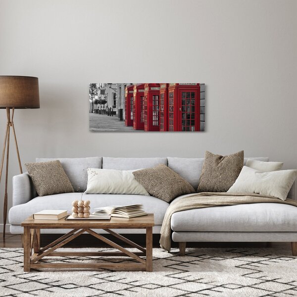 Slika - Telefonske govornice u Londonu (120x50 cm)