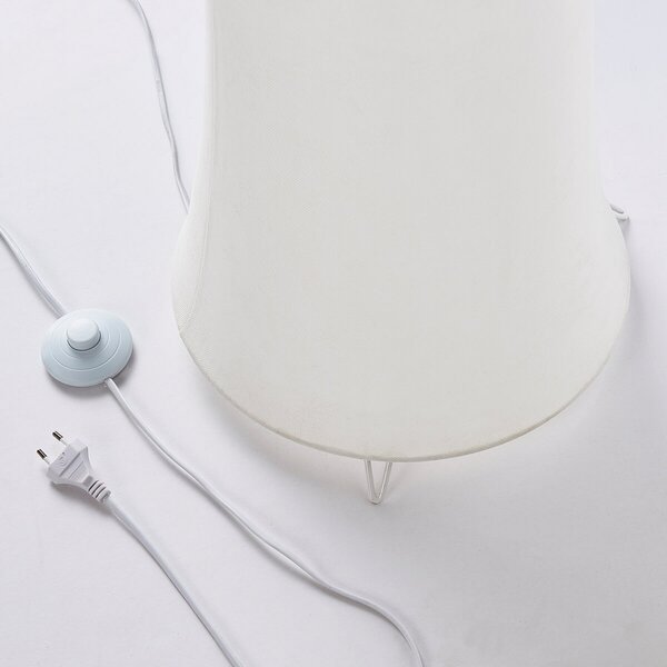 Podne Lampa Lindby, Liana, Bijela, Dnevna soba, Tkanina / tekstil, Moderan