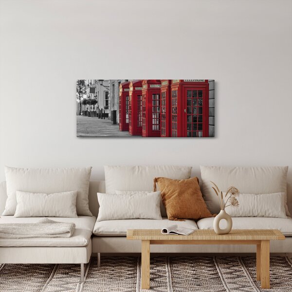 Slika - Telefonske govornice u Londonu (120x50 cm)