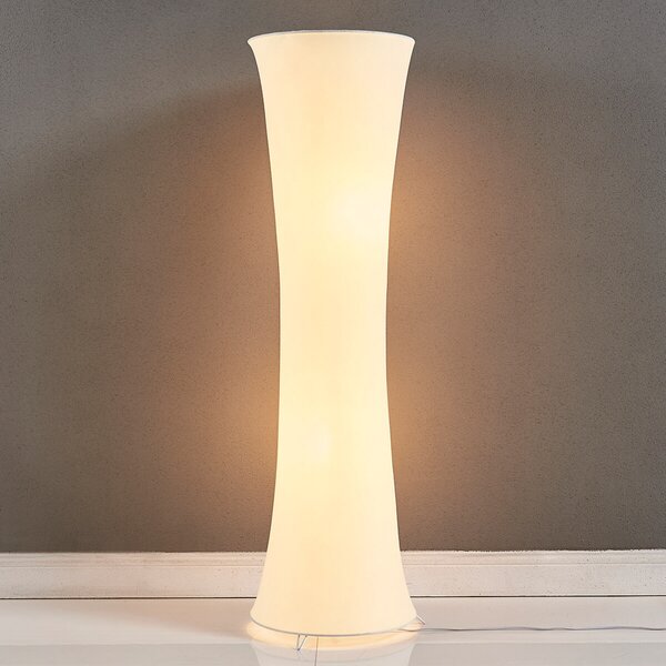 Podne Lampa Lindby, Liana, Bijela, Dnevna soba, Tkanina / tekstil, Moderan