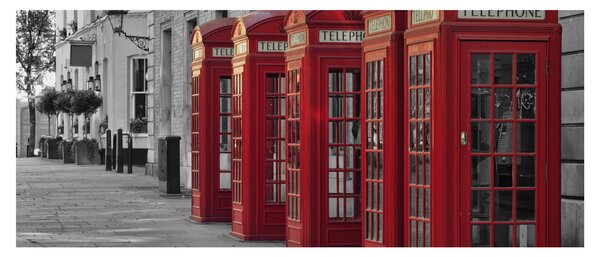 Slika - Telefonske govornice u Londonu (120x50 cm)