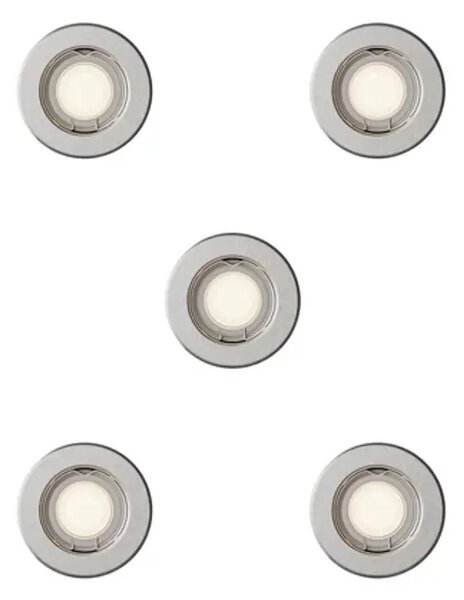 Peridot UGRADBENA SVJETILJKA OKRUGLA 7W GU10 NIKAL 5pk 8721103037176
