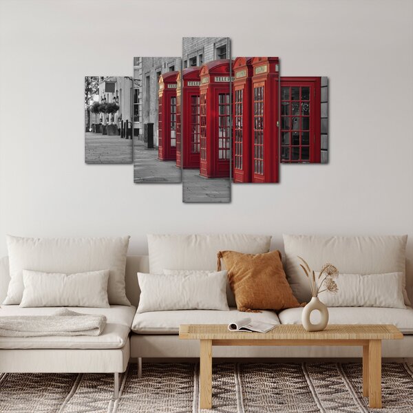 Slika - Telefonske govornice u Londonu (150x105 cm)