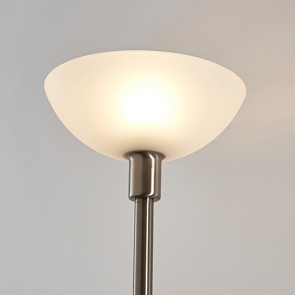 Podne Lampa Lindby, Jost, Sivo, Dnevna soba, Metal, Moderan