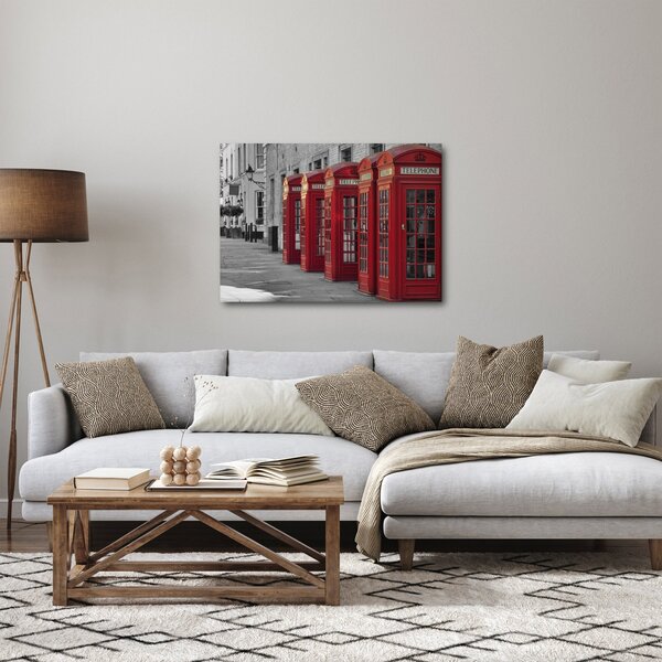Slika - Telefonske govornice u Londonu (70x50 cm)