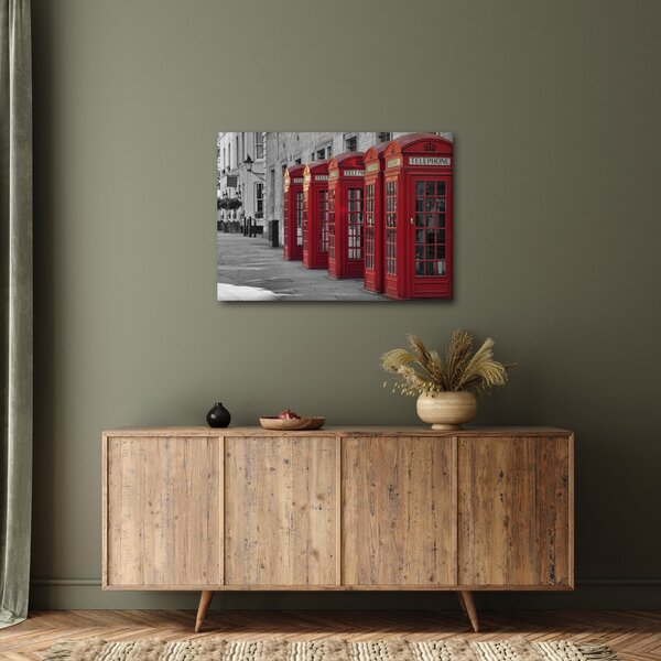 Slika - Telefonske govornice u Londonu (70x50 cm)