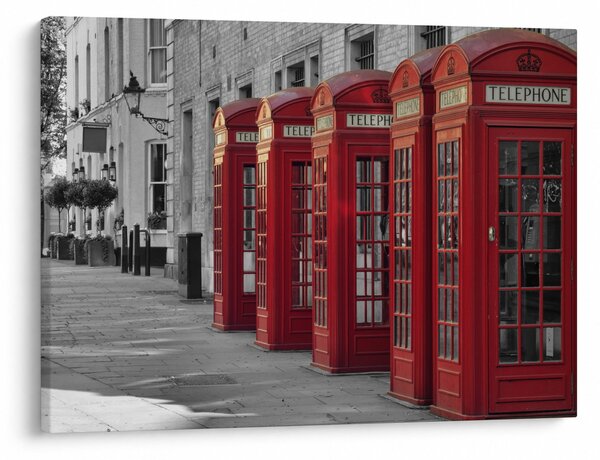 Slika - Telefonske govornice u Londonu (70x50 cm)