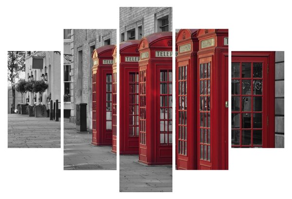 Slika - Telefonske govornice u Londonu (150x105 cm)