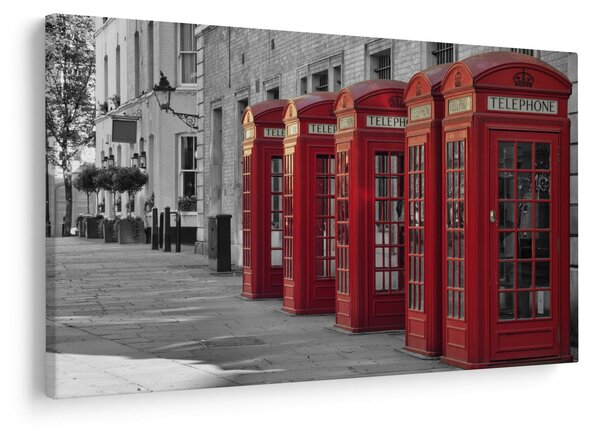 Slika - Telefonske govornice u Londonu (90x60 cm)