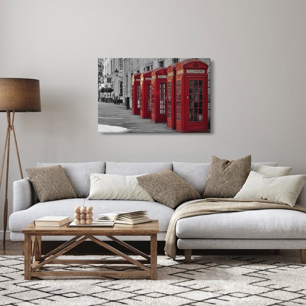 Slika - Telefonske govornice u Londonu (90x60 cm)
