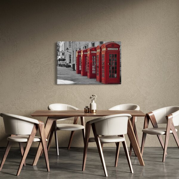 Slika - Telefonske govornice u Londonu (90x60 cm)