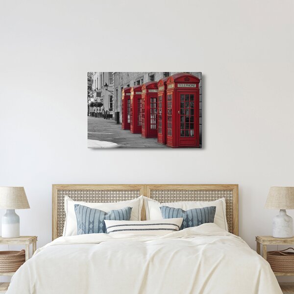 Slika - Telefonske govornice u Londonu (90x60 cm)