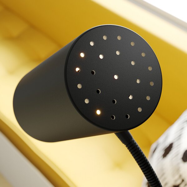 Podne Lampa Lindby, Karoli, Crno, Dnevna soba, Metal, Moderan
