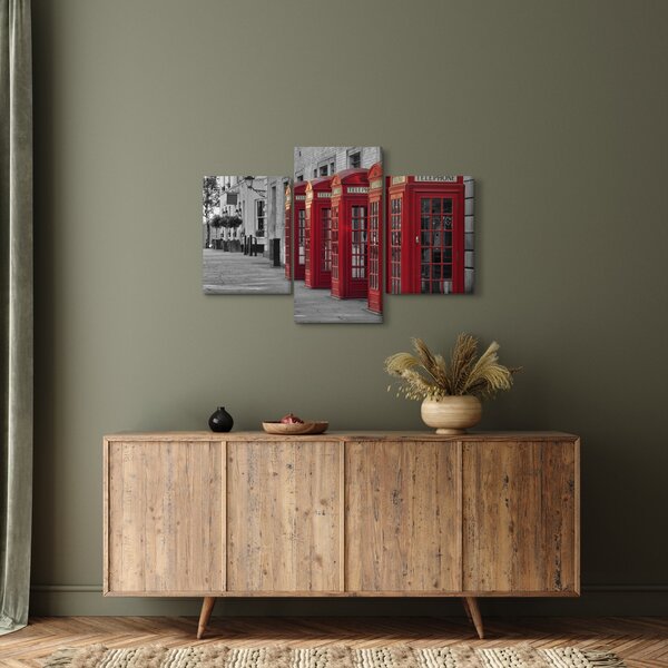 Slika - Telefonske govornice u Londonu (90x60 cm)