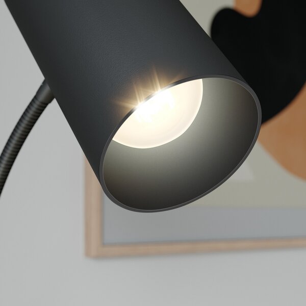 Podne Lampa Lindby, Karoli, Crno, Dnevna soba, Metal, Moderan