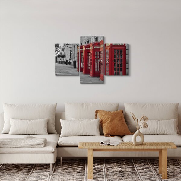 Slika - Telefonske govornice u Londonu (90x60 cm)