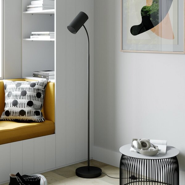 Podne Lampa Lindby, Karoli, Crno, Dnevna soba, Metal, Moderan