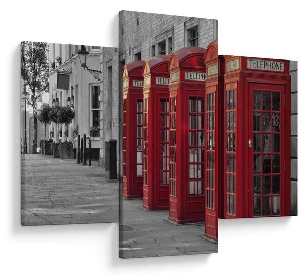 Slika - Telefonske govornice u Londonu (90x60 cm)
