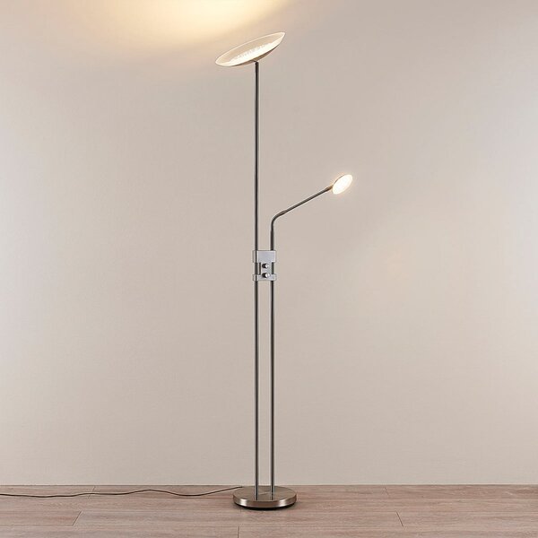 Podne Lampa Lindby, Jonne, prigušiv, Metalik, Dnevna soba, Metal, Moderan