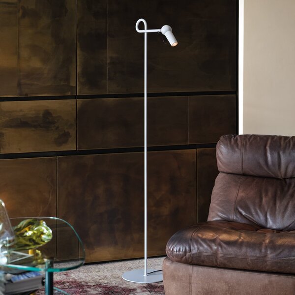 Podne Lampa kdln, Bird, prigušiv, Bijela, Dnevna soba, Metal