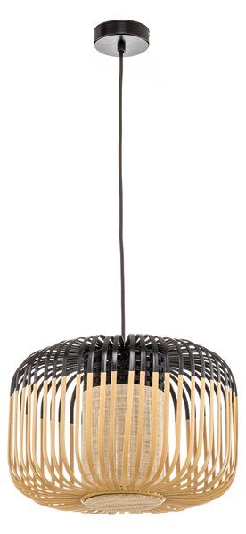 Viseće Svjetiljka Forestier, Bamboo Light S, prigušiv, Crno, Dnevna soba, Bambus, Dizajn