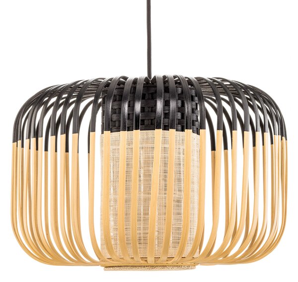 Viseće Svjetiljka Forestier, Bamboo Light S, prigušiv, Crno, Dnevna soba, Bambus, Dizajn