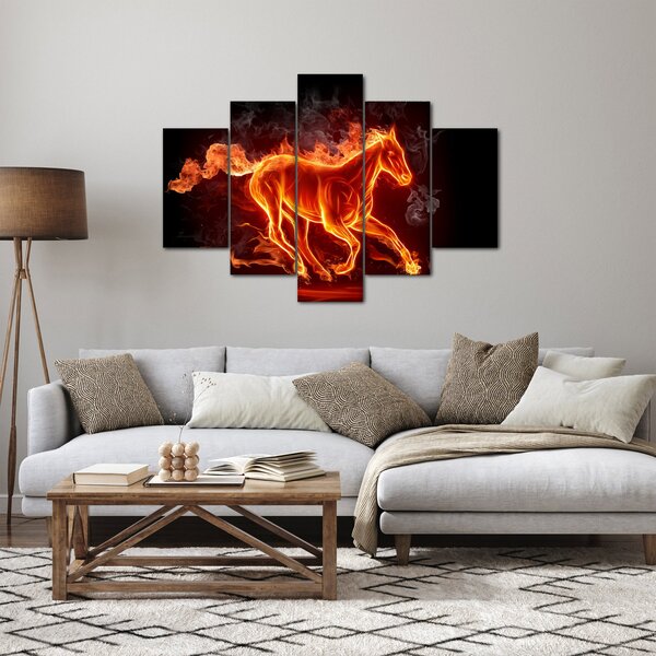 Slika - Konj u plamenu (150x105 cm)