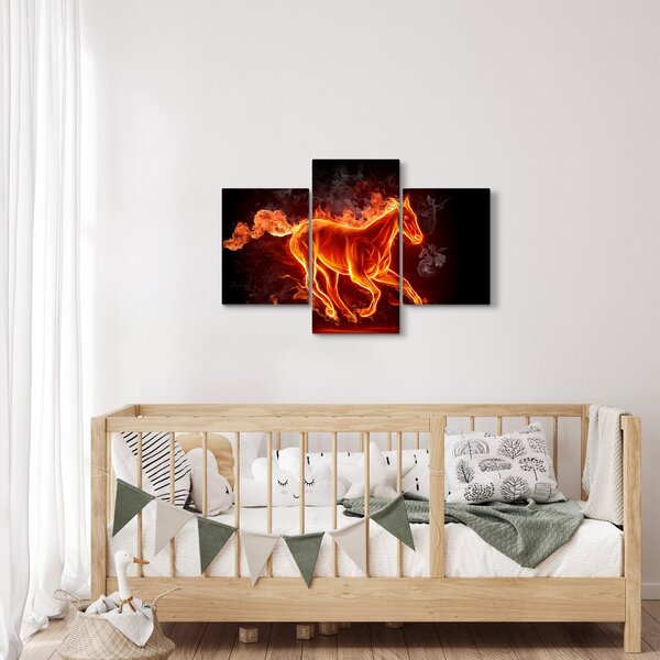 Slika - Konj u plamenu (90x60 cm)