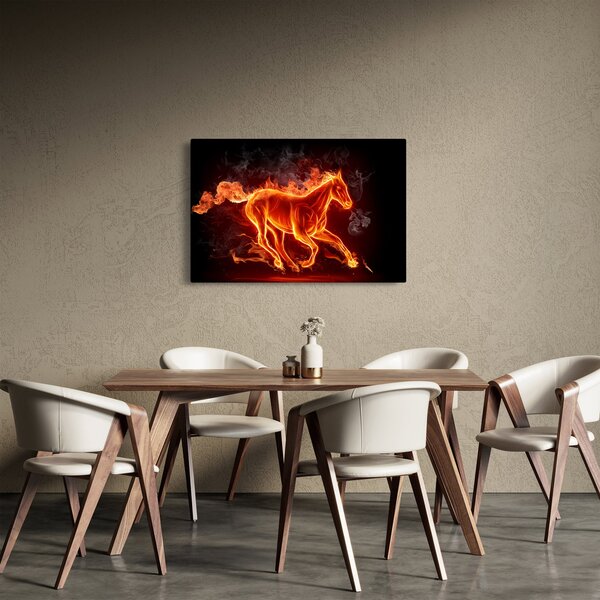 Slika - Konj u plamenu (90x60 cm)