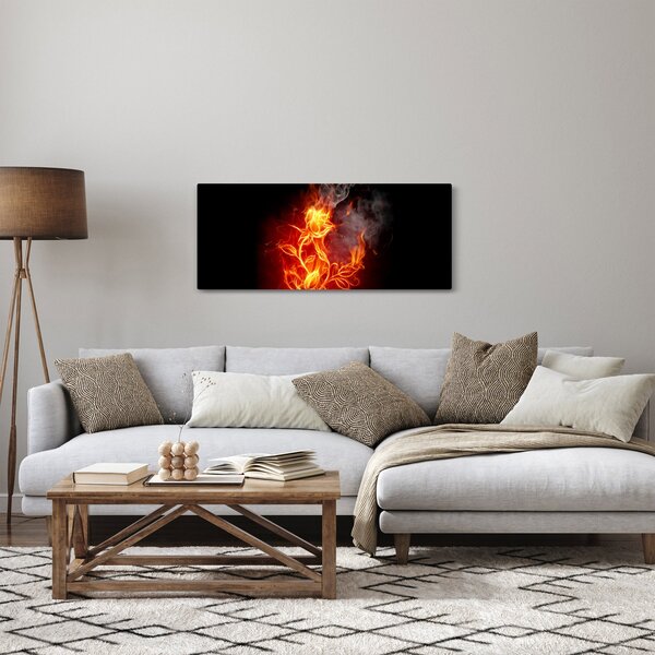 Slika - Ruže u vatri (120x50 cm)