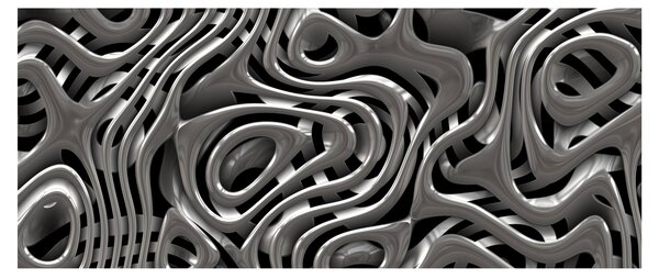 Slika - Metalna apstrakcija (120x50 cm)