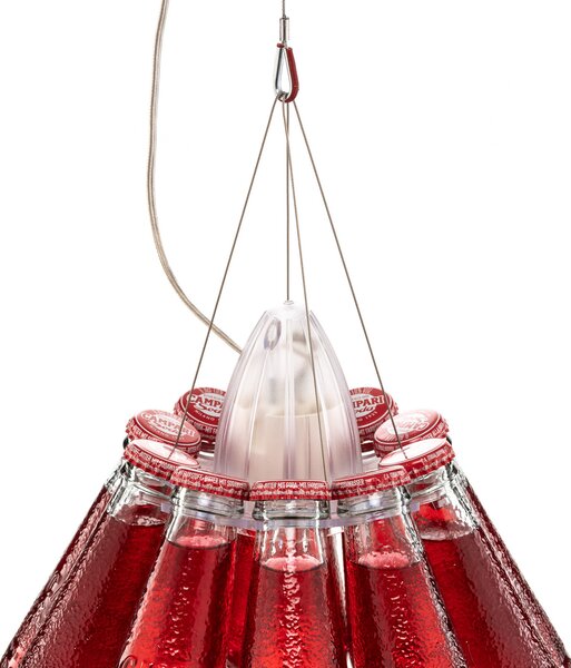 Viseće Svjetiljka Ingo Maurer, Campari Light, prigušiv, Crvena, Dnevna soba, Staklo, Dizajn