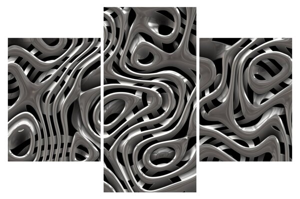 Slika - Metalna apstrakcija (90x60 cm)